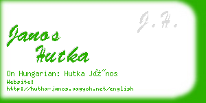 janos hutka business card